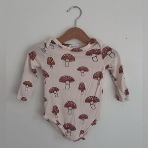 Angel Dear Bamboo Onesie with Mushrooms, size 3-6 months